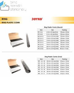 Gambar Spiral Plastik jilid Binding Joyko Ring Plastic Comb RPC-23-18 (Folio) merek Joyko