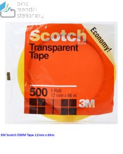 Katalog 3M Scotch harga murah & terjangkau, Image ATK Sekolah SIPLAH 3M Scotch 500 Tape 12mm x 66m harga normal 14500 di Distributor ATK Bina Mandiri Stationery