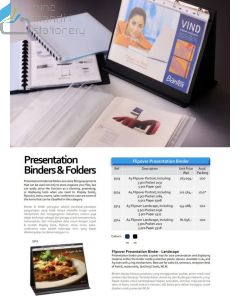 Bantex 5513 Flipover Presentation Binder A3 Landscape Blue or Black Map presentasi