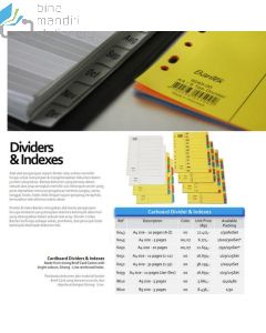 Gambar Bantex 6045 Carton Divider A4 5 Dividers Index pemisah file merek Bantex