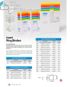 Contoh Map berkas arsip Bantex 8552 Insert Ring Binder 5225 A4 2D-52mm White merek Bantex