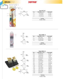 Gambar Joyko Brush Set BRS-12 Kuas Lukis Cat Air Cat Minyak Akrilik Set Spon merek Joyko