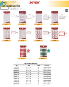 Foto Joyko Self-Adhesive Labels SALB-1701 (13x38mm) Stiker merek Joyko