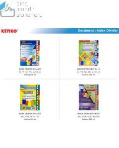 Contoh gambar Pembatas Buku Kenko IDV-A405 Index Divider dan bermacam atk Dividers & Indexes