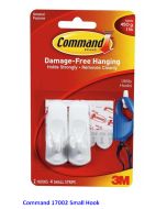 Jual alat-alat kantor merk 3M Command harga murah & terjangkau, ATK Sekolah Command 17002 Small Utility Hooks harga normal 29000 di Toko Alat Tulis Grosir Bina Mandiri Stationery
