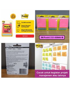 3M Post-it 3321-SSHAV-B Super Sticky Note Havana 76x76mm 135 Sheets