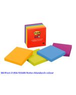 Contoh Alat Perlengkapan Kantor merk 3M Post-it , Gambar Produk 3M Post-it 654-5SSAN Super Sticky Note Playfull 76x76mm 450 Sheets harga 62000 di Toko Peralatan Sekolah Murah