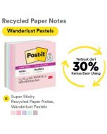 Contoh Alat Perlengkapan Kantor merk 3M Post-it , Gambar Produk 3M Post-it 654-5SSNRP Super Sticky Note Wanderlust Pastel 76x76mm 450 Sheets harga 66300 di Toko Peralatan Sekolah Murah