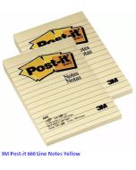 Contoh Alat Perlengkapan Kantor merk 3M Post-it , Gambar Produk 3M Post-it 660 Sticky Note Canary Yellow Line 102x152mm harga 35500 di Toko Peralatan Sekolah Murah