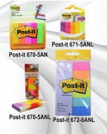 3M Post-it Lengkap murah barang Perlengkapan Kantor 3M Post-it Page Marker 670-5AN - 670-5ANL - 671-5ANL di toko alat tulis grosir Bina Mandiri stationery